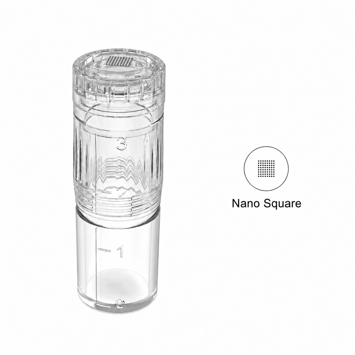 Hydra Pen H3 và H5 Nano Đầu kim thay thế hình vuông với sơ đồ bình chứa và mẫu đầu kim vuông