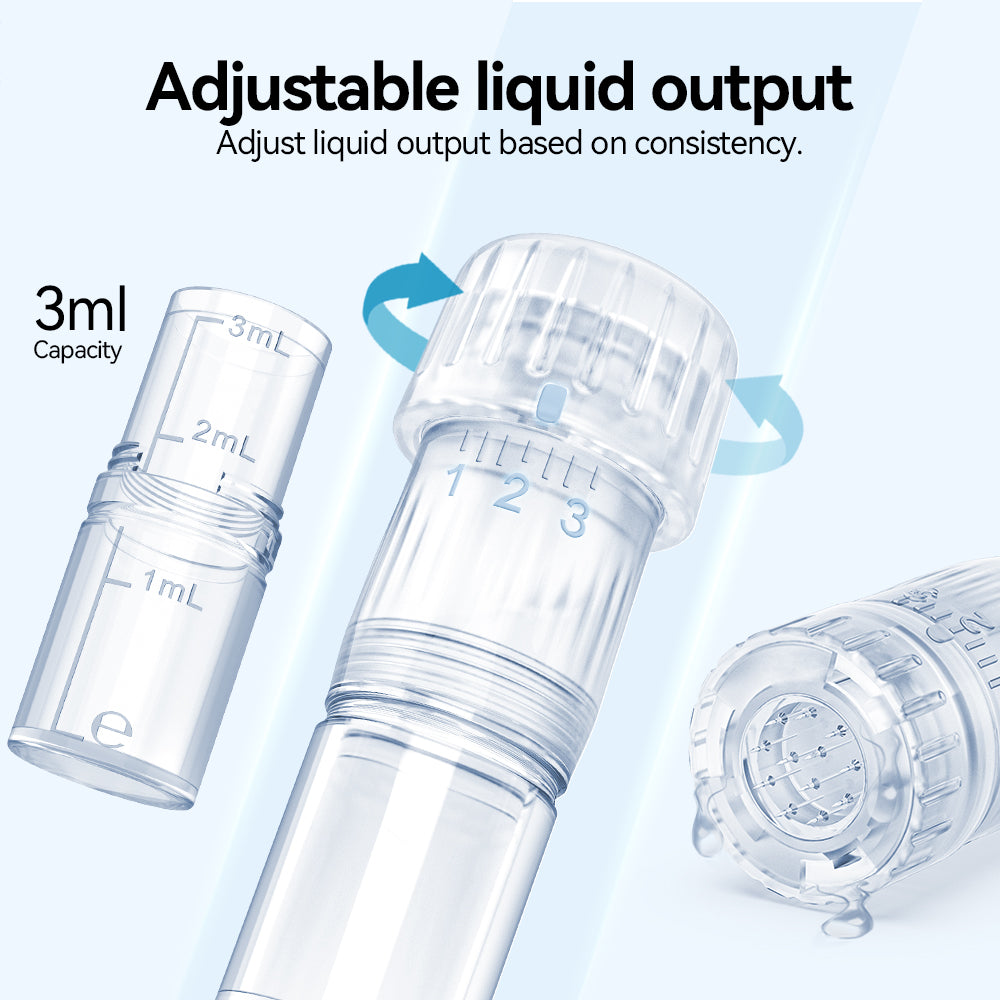 Hydra Pen H5 có thể tháo rời 3 ml bình chứa đầu kim thay thế và vòng điều chỉnh lưu lượng thủ công