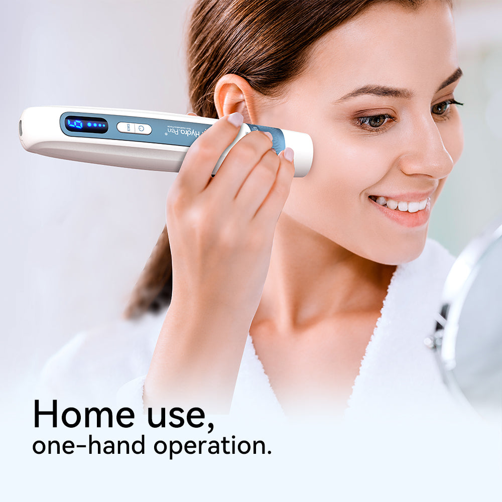 Hydra Pen H5 được áp vào má trong phần trình diễn cách sử dụng của nhà cung cấp