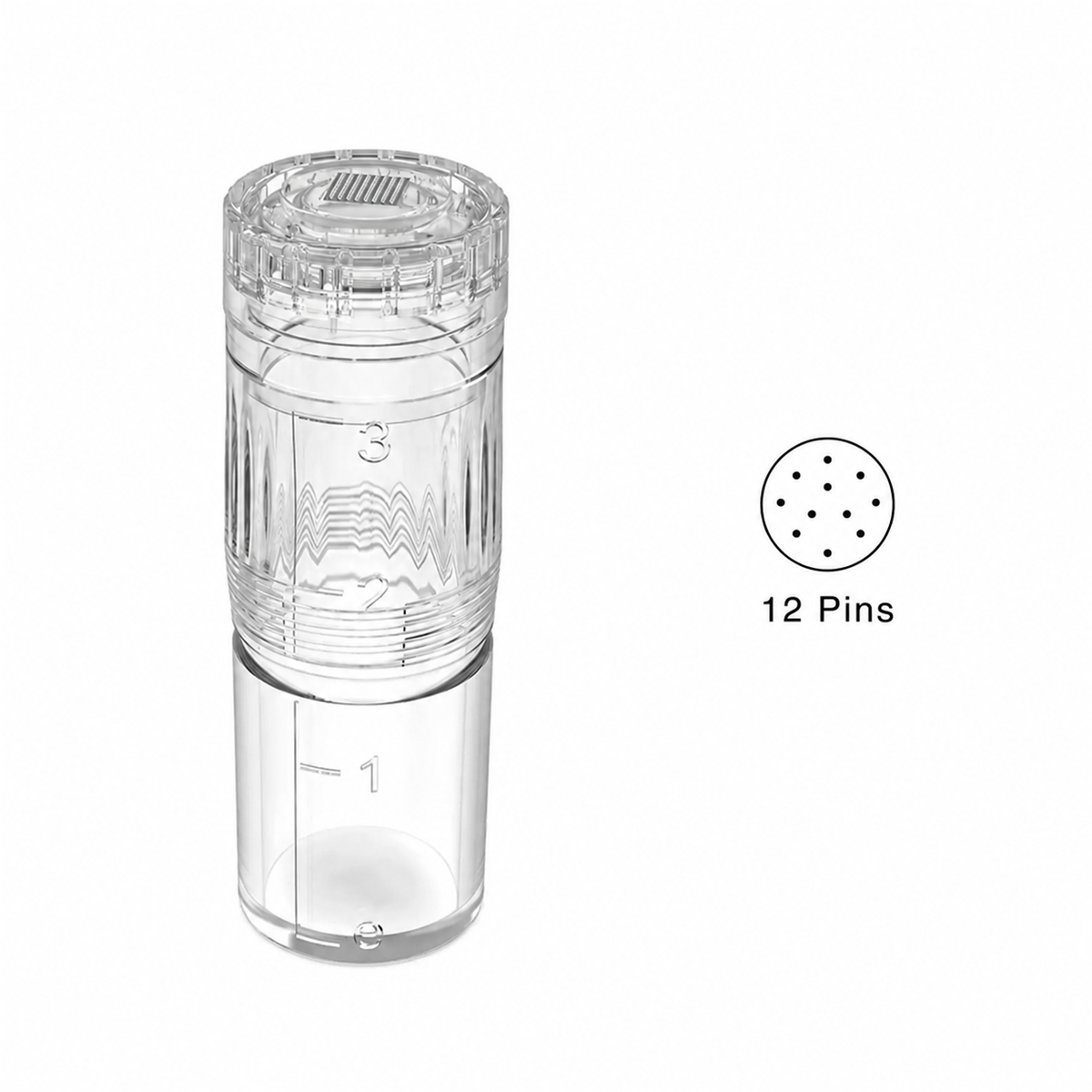 Hydra Pen H3 và H5 12-kim Đầu kim thay thế với sơ đồ bình chứa và mẫu đầu kim