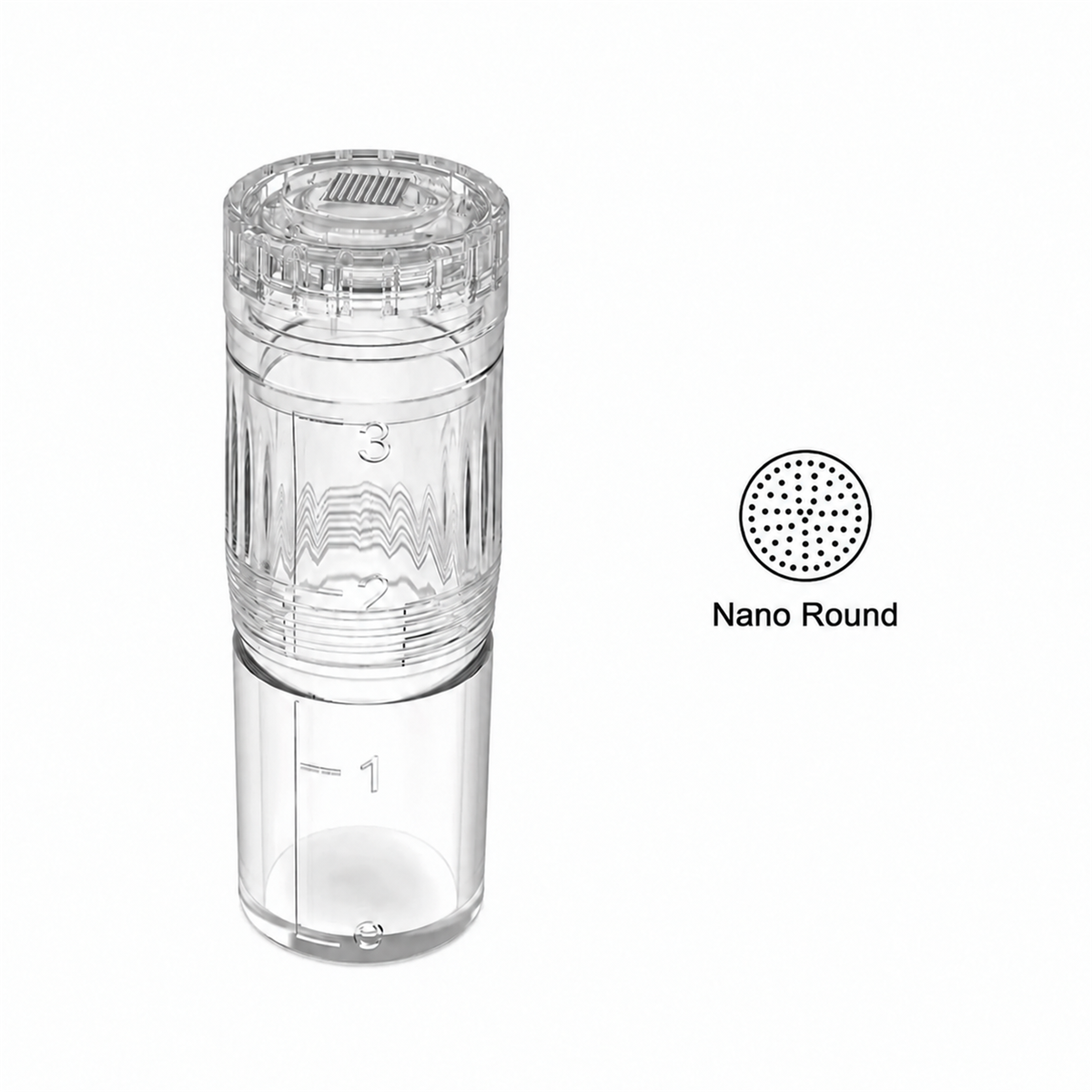 Hydra Pen H3 và H5 Nano Đầu kim thay thế hình tròn có bình chứa và sơ đồ mẫu đầu tròn
